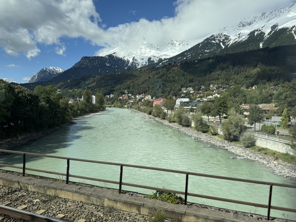 Beautiful scene departing Innsbruck